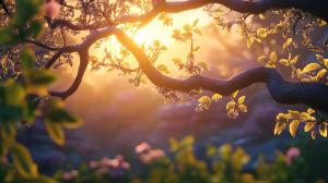 Nature and Light Harmony PowerPoint clipart graphic preview.