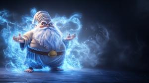 Magical Genie Background Image PowerPoint clipart graphic preview.