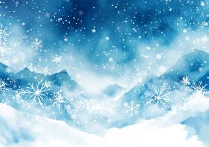 Abstract Winter Scene Design PowerPoint clipart graphic preview.