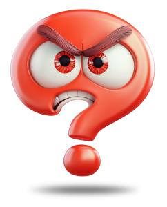 Angry Question Character PowerPoint clipart graphic preview.