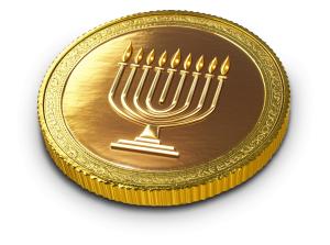 Gold Glet Coin PowerPoint clipart graphic preview.
