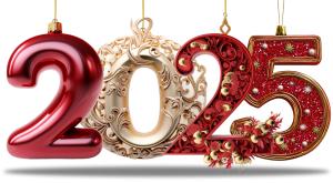 2025 Christmas Ornament PowerPoint clipart graphic preview.