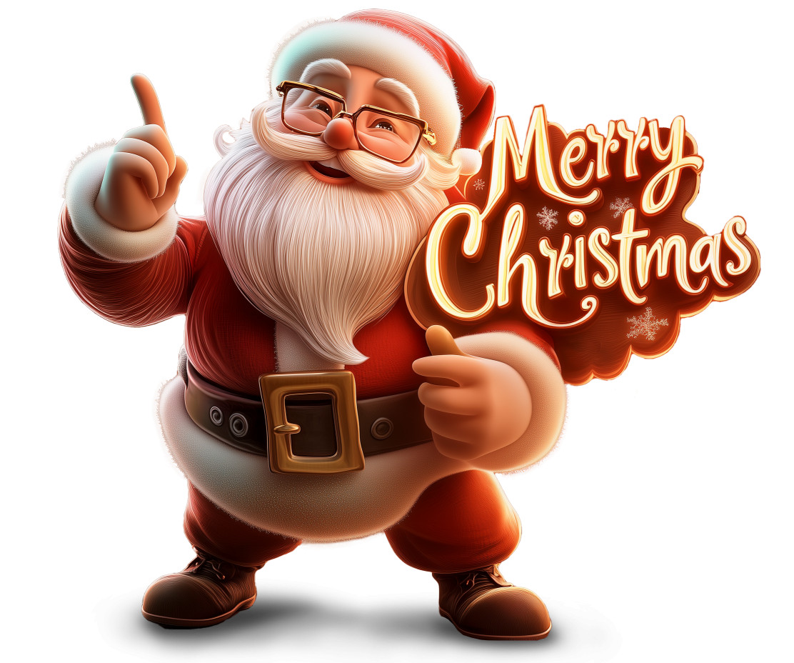 High-resolution clipart illustration of Santa Christmas Sign, designed for seasonal marketing campaigns, corporate event presentations, and holiday promotions.
