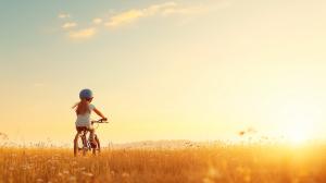 Freedom of Bicycle Riding PowerPoint clipart graphic preview.