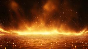 Abstract Golden Background PowerPoint clipart graphic preview.