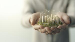 Caring for Urban Environments PowerPoint clipart graphic preview.