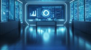 Futuristic Laboratory Design PowerPoint clipart graphic preview.