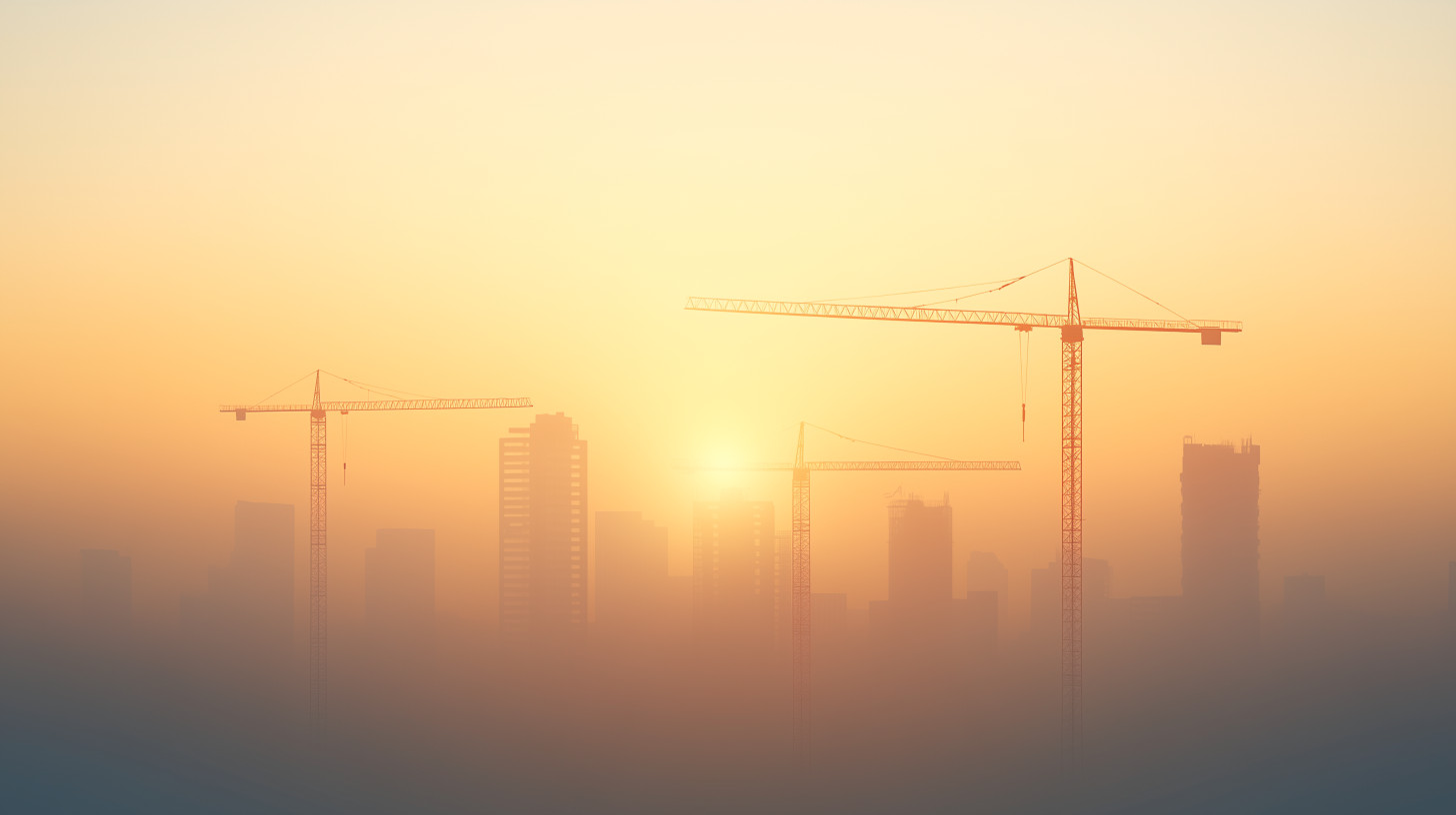 High-resolution clipart illustration of Urban Construction at Sunrise

, designed for creative multimedia presentations, dynamic visual storytelling, and professional content design.