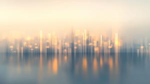Morning Urban Landscape PowerPoint clipart graphic preview.