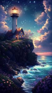 Lighthouse of Hope PowerPoint clipart graphic preview.
