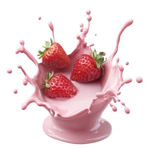 Strawberries And Cream PowerPoint clipart graphic preview.