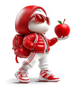 Apple For The Teacher PowerPoint clipart graphic preview.