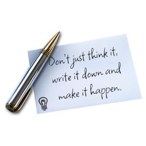 Pen and Paper - Customizable PowerPoint clipart graphic preview.