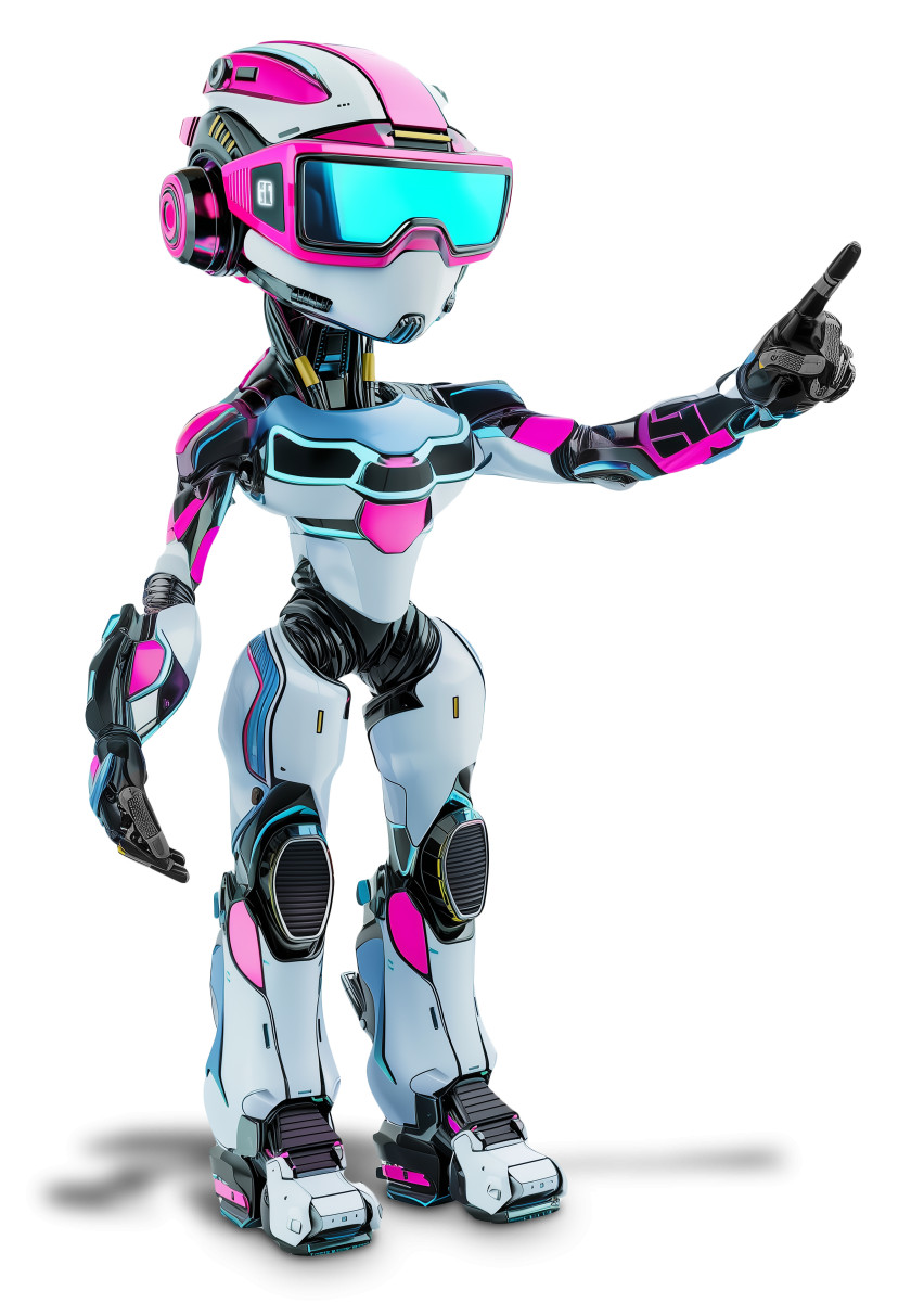 Cyber Bot Pointing - Clipart PNG Download