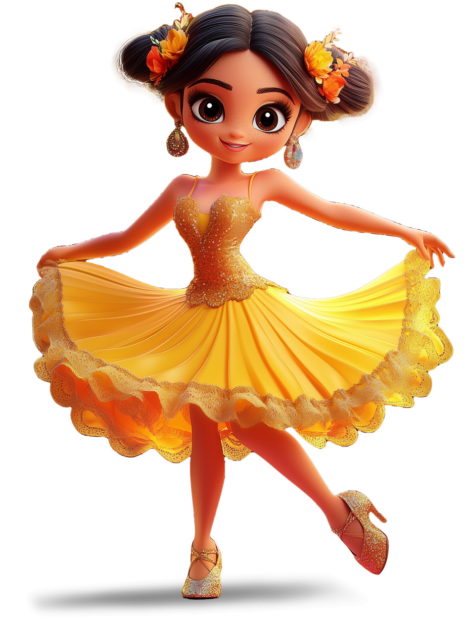 High-resolution clipart illustration of Latin Dancer, designed for seasonal marketing campaigns, corporate event presentations, and holiday promotions.