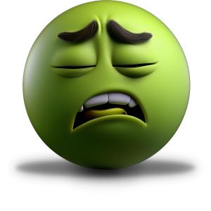 Sick Emoji PowerPoint clipart graphic preview.