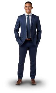 Professional Businessman Standing  Photo PowerPoint clipart graphic preview.