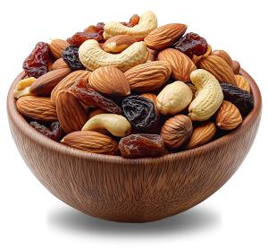 Bowl Dried Fruit Nuts PowerPoint clipart graphic preview.
