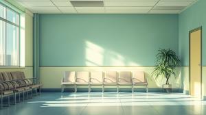 Hospital Waiting Area Design Background Image PowerPoint clipart graphic preview.