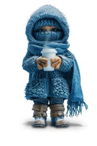 Cozy Winter  with Coffee for Presentations PowerPoint clipart graphic preview.