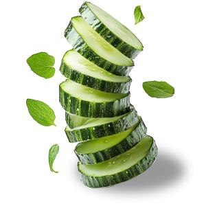 Fresh Sliced Cucumber Stack PowerPoint clipart graphic preview.