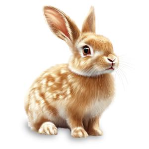 Orange Rabbit PowerPoint clipart graphic preview.