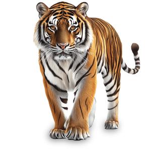 Tiger PowerPoint clipart graphic preview.