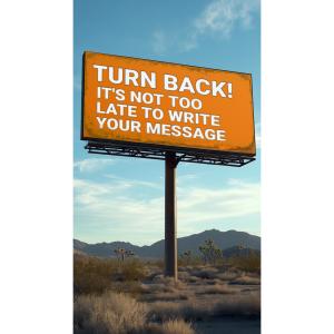 Custom Desert Billboard Customizable PowerPoint clipart graphic preview.