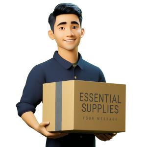 Custom Delivery Box Customizable PowerPoint clipart graphic preview.