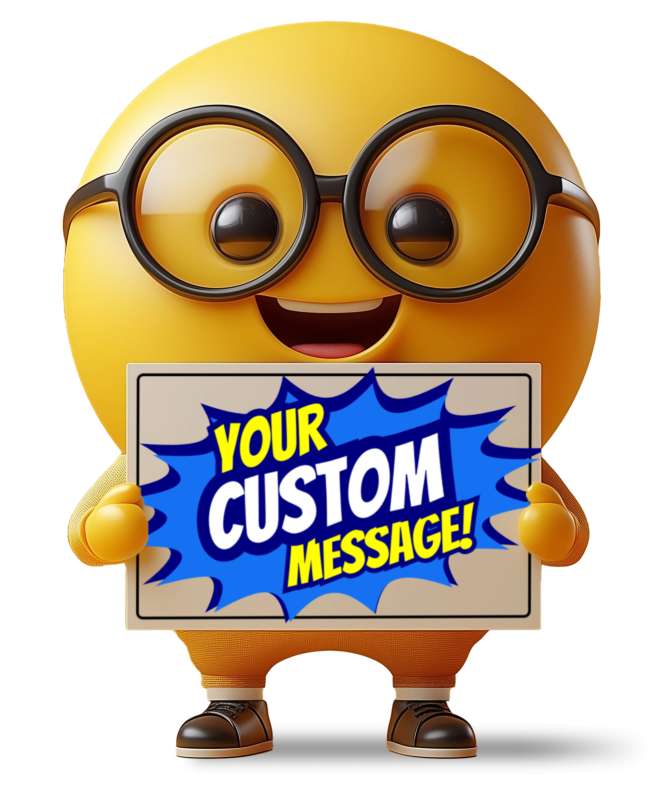 High-resolution customizable clipart of Happy Emoji With Sign, designed for creative multimedia presentations, dynamic visual storytelling, and professional content design.