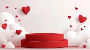 Valentine's Day Background Design PowerPoint clipart graphic preview.