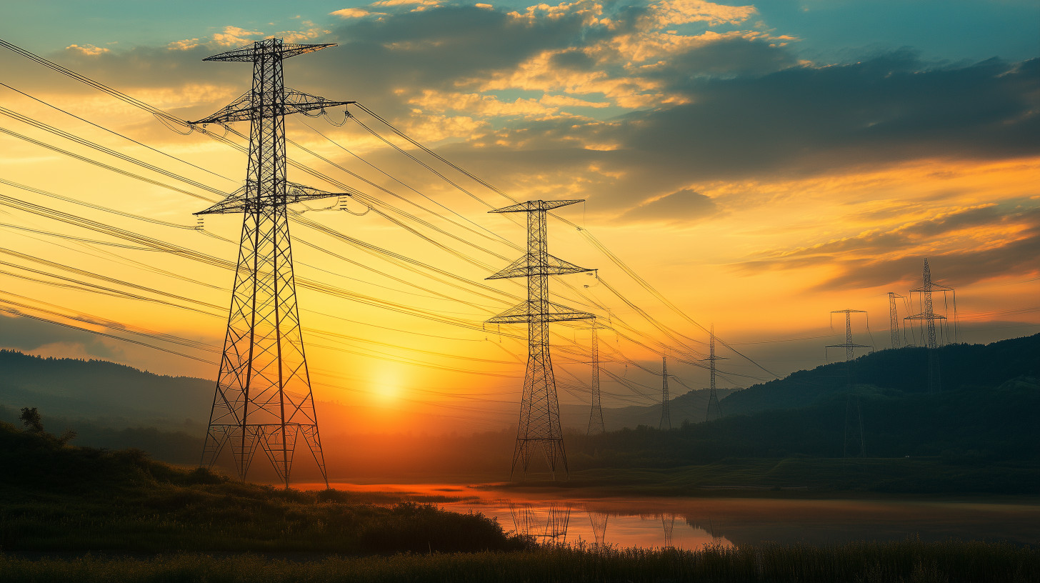 High-resolution clipart illustration of Electricity Powerlines at Sunset

, designed for digital transformation strategies, enterprise software training, and advanced information technology frameworks.