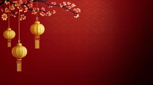 Chinese Lanterns Celebration Background PowerPoint clipart graphic preview.