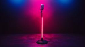 Open Mic Night Background PowerPoint clipart graphic preview.