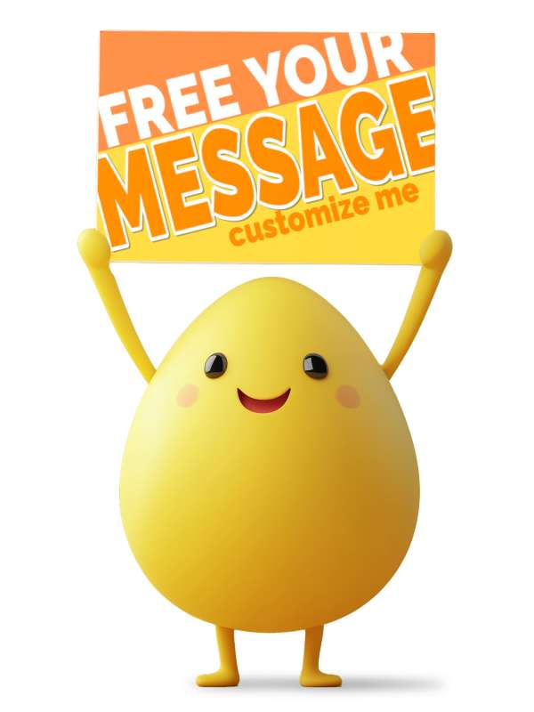 High-resolution customizable clipart of Egg Shaped Protestor, designed for creative multimedia presentations, dynamic visual storytelling, and professional content design.