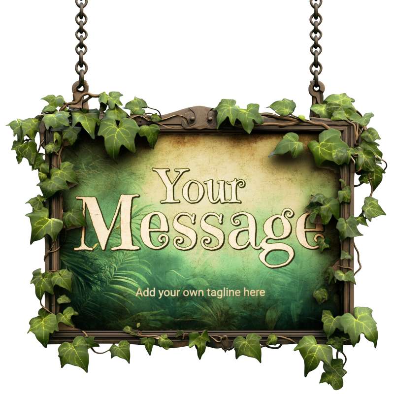 High-resolution customizable clipart of Old Ivy Sign, designed for seasonal marketing campaigns, corporate event presentations, and holiday promotions.