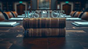 Justice and Law Symbolism PowerPoint clipart graphic preview.