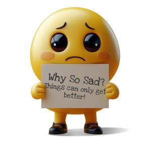 Sad Emoji Sign Customizable PowerPoint clipart graphic preview.