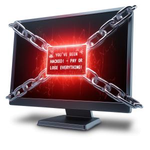 Cybersecurity Warning  for IT Security Presentations Customizable PowerPoint clipart graphic preview.