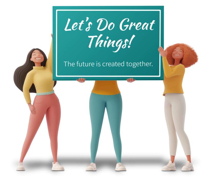 High-resolution customizable clipart of Empowering Women Clipart for Team Presentations, designed for corporate social responsibility initiatives, diversity and inclusion training, and non-profit community advocacy.