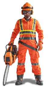 Forestry Worker Safety  for Presentations PowerPoint clipart graphic preview.