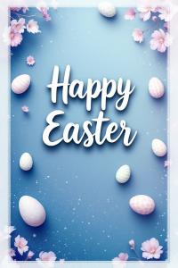 Easter Greeting Card Design PowerPoint clipart graphic preview.
