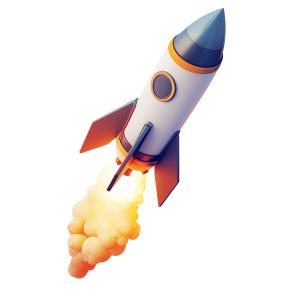 Rocket Ship  for Science & Innovation Presentations PowerPoint clipart graphic preview.