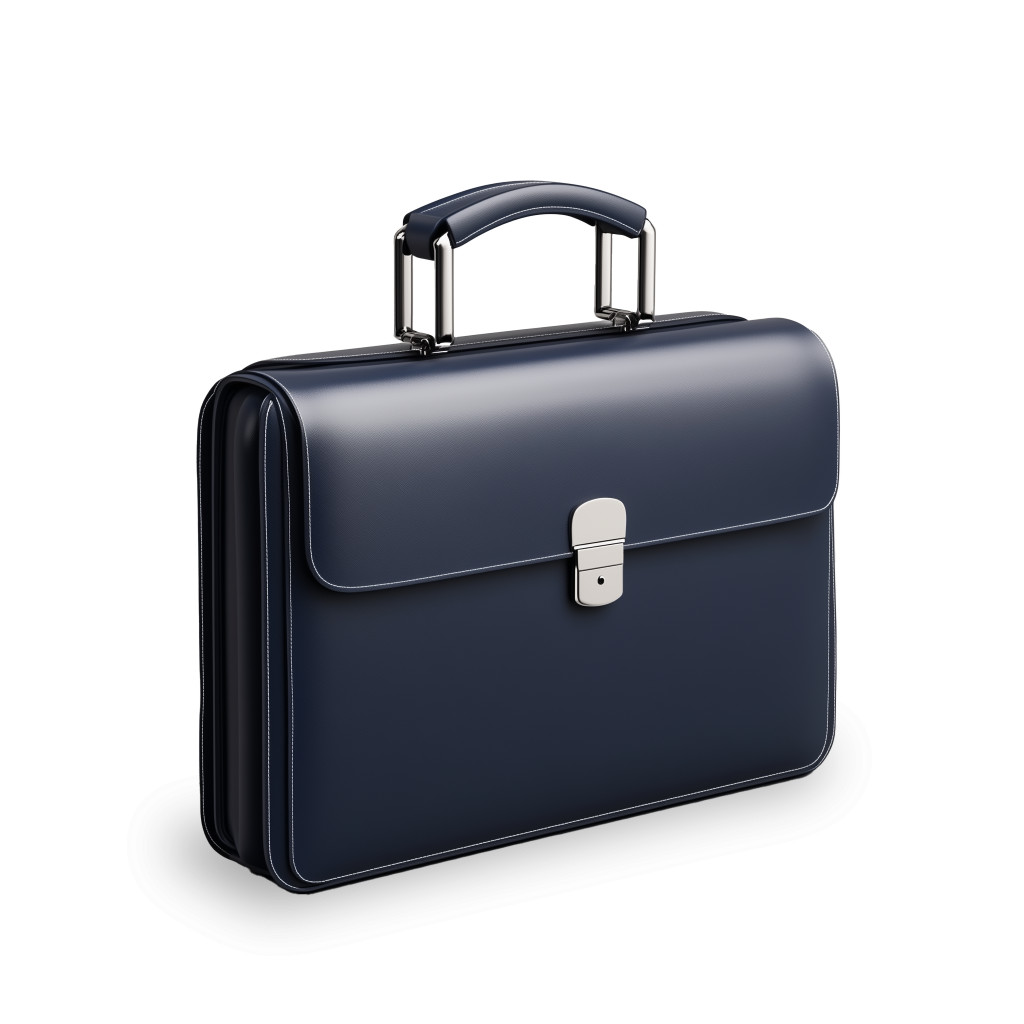 High-resolution clipart illustration of Professional Briefcase Clipart for Business Presentations, designed for corporate operations tracking, strategic business execution, and professional reporting.