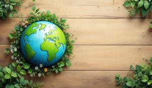 Earth Day Nature Background PowerPoint clipart graphic preview.