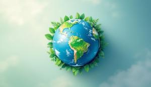 Earth Day Globe Background PowerPoint clipart graphic preview.