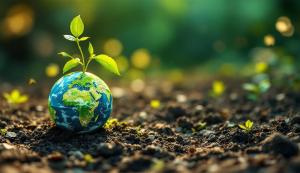 Earth Day Growth Theme PowerPoint clipart graphic preview.