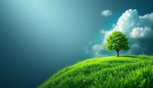 Earth Day Nature Background PowerPoint clipart graphic preview.