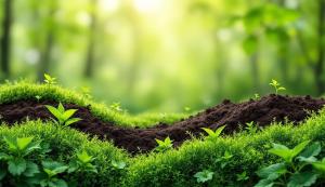 Earth Day Green Background PowerPoint clipart graphic preview.