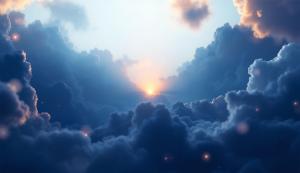 Serene Prayer Background PowerPoint clipart graphic preview.
